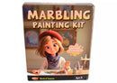 Kandy Toys marbling painting kit with colorful paint containers and brushes for creative craft projects.