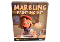 Kandy Toys marbling painting kit with colorful paint containers and brushes for creative craft projects.