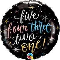 New Year Countdown 18" Round Foil Balloon