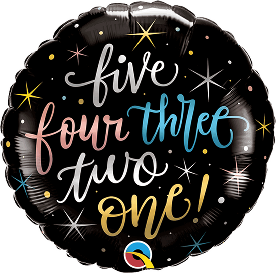 New Year Countdown 18" Round Foil Balloon