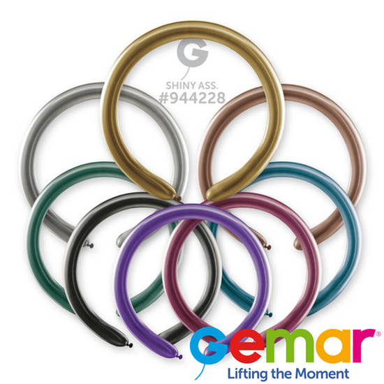 Gemar Shiny Asst 260 Modelling Latex Balloons 50pk