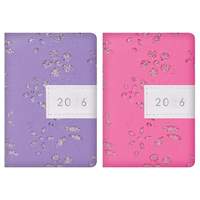 Diary Pocket WTV Fabric Glitter Floral 2027 18pk