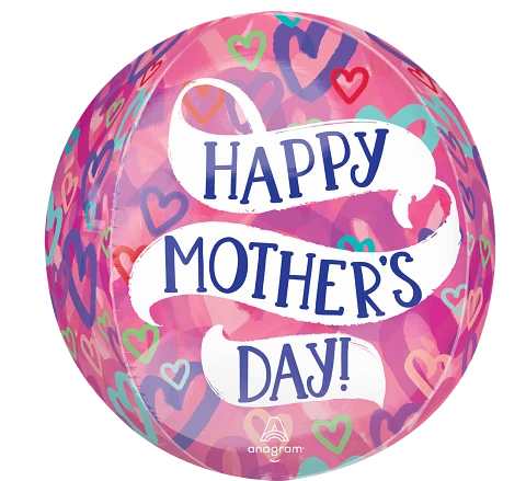 Anagram Mother's Day Hearts 16" Orbz Balloon