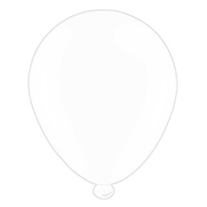 Eight white latex balloons, 10-inch size, designed for decorating by APAC, shown inflated and ready for celebration.