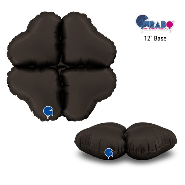 Grabo Satin Black Heart 12" Balloon Base Base