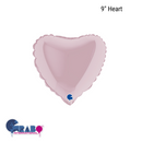 Grabo Foil Balloon Pastel Pink Heart 9"