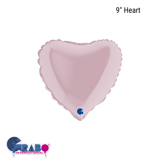 Grabo Foil Balloon Pastel Pink Heart 9"