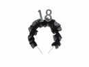 Headband 18th 12x19.5cm Pearls Black