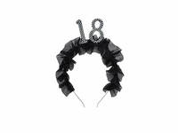 Headband 18th 12x19.5cm Pearls Black