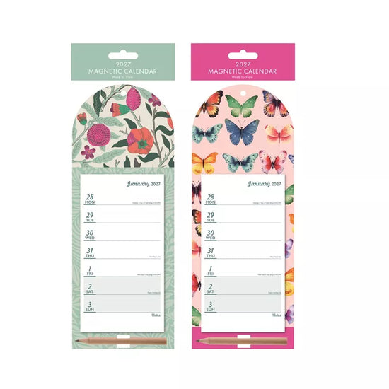Calendar Magnetic Butterflies & Flowers 2027 12pk