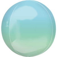 Anagram Foil Balloon 16" Orbz Ombre Blue & Green