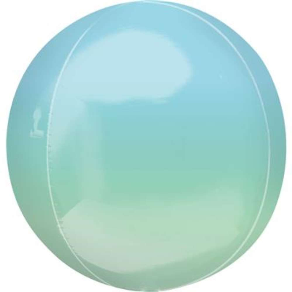 Anagram Foil Balloon 16" Orbz Ombre Blue & Green