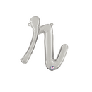 Grabo Foil Balloon Silver 14" Letter R