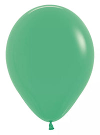 Sempertex 12-pack green latex balloons for decorating, 12 inches, suitable for parties and celebrations.