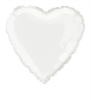 Unique Foil Balloon White Heart 18