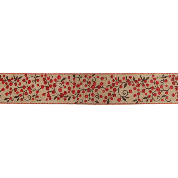 Eleganza Wired Ribbon Berries 63mm x 10yds
