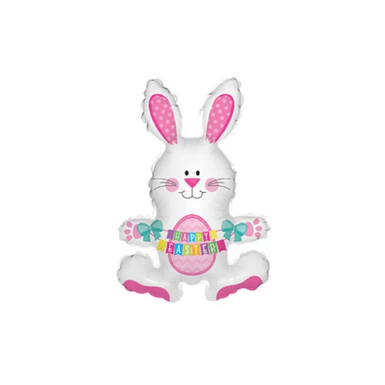 Easter Spring Bunny 12" Air Fill Foil Balloon