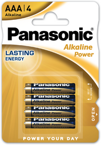 Panasonic Bronze Alk Power Batteries AAA 4pk