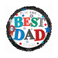 Best Dad Ever Round 18" Foil Balloon