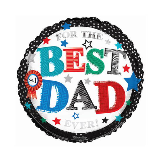 Best Dad Ever Round 18" Foil Balloon