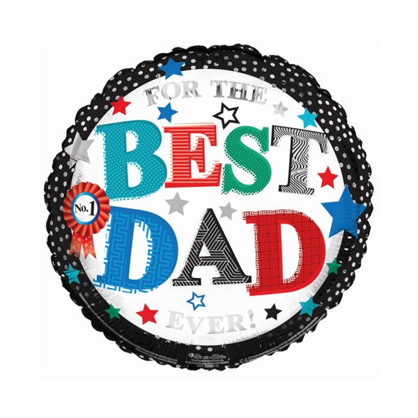 Best Dad Ever Round 18" Foil Balloon