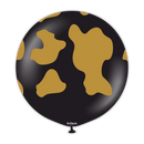 Kalisan Safari Cow Black/Gold 24" Latex