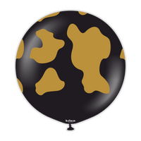 Kalisan Safari Cow Black/Gold 24" Latex