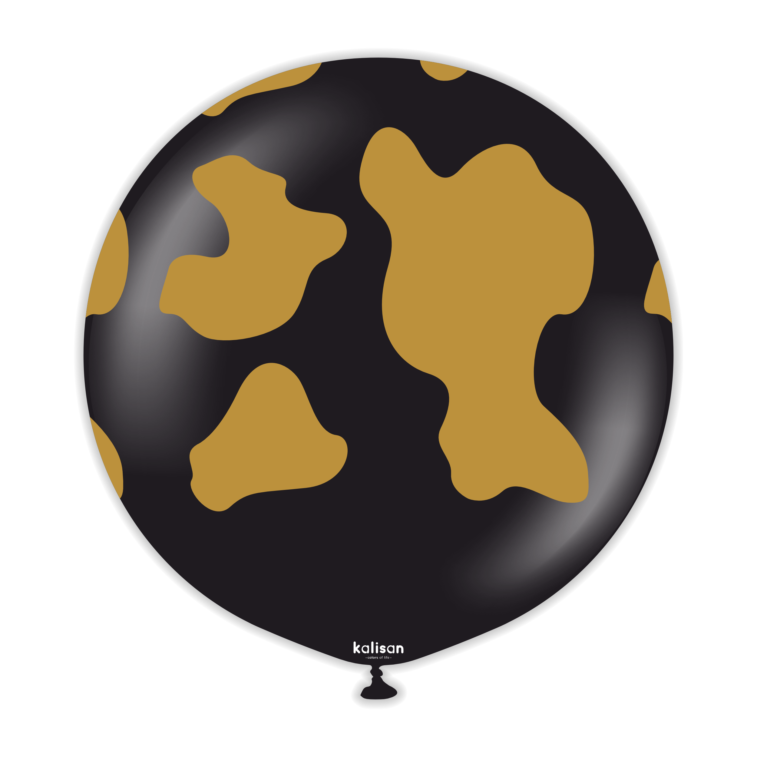 Kalisan Safari Cow Black/Gold 24" Latex