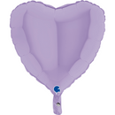 Grabo Foil Balloon Matte Pastel Lilac Heart 18"