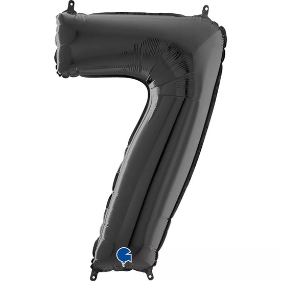 Grabo Foil Balloon Black 26" Number 7