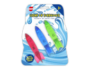 Set of three Light Up Torpedoes toys by Gem Imports, 13x4cm, featuring bright, colorful illumination for active play.
