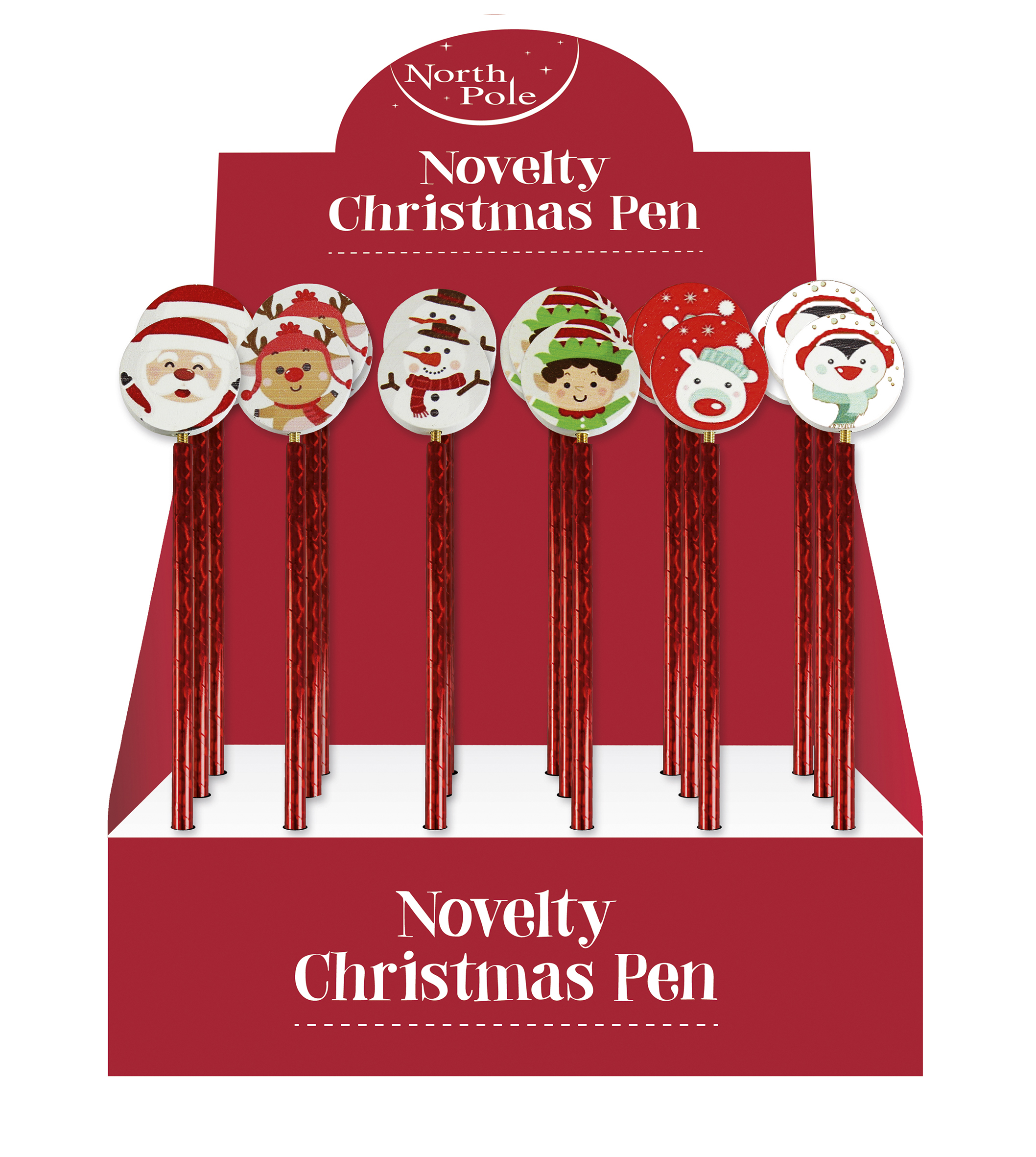 Eurowrap 18 Pack Pen Christmas Novelty