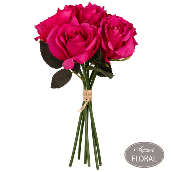 Eleganza Eugenie Hot Pink Rose Bunch