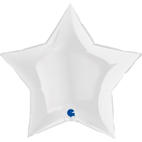 Grabo Foil Balloon White Star 36"