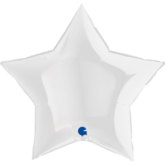 Grabo Foil Balloon White Star 36"
