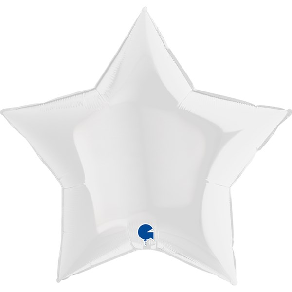 Grabo Foil Balloon White Star 36"
