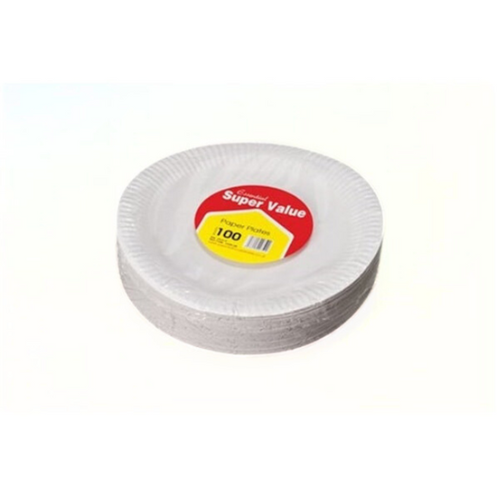 Essential 100 Pack Plates White 23cm
