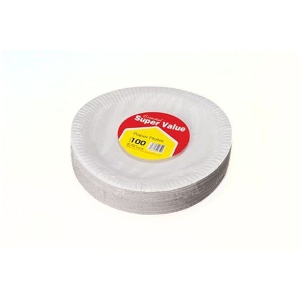 Essential 100 Pack Plates White 23cm
