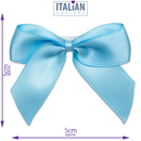 Italian Options 12 Pack Ribbon Bows Pale Blue 5cm