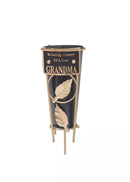 David Fischoff Grandma grave vase keepsake in 36cm size, ceramic urn for memorial flowers and remembrance.