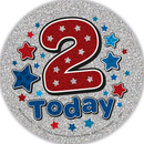 6pk Big Badges Birthday Age 2