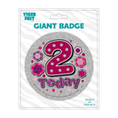 6pk Big Badges Birthday Age 2