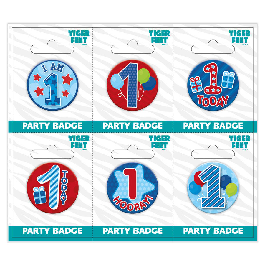 Small Badges Age 1 Male 6pk