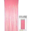 Light Pastel Pink Foil Door Curtain 1m x 2m