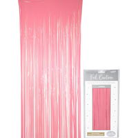 Light Pastel Pink Foil Door Curtain 1m x 2m