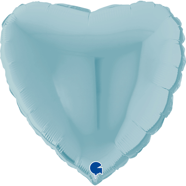 Foil Balloon 22" Heart Pastel Blue