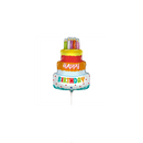 Happy Birthday Cake 14" Mini Foil Balloon
