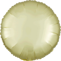 Anagram Satin Pastel Yellow Round 18" Foil Balloon