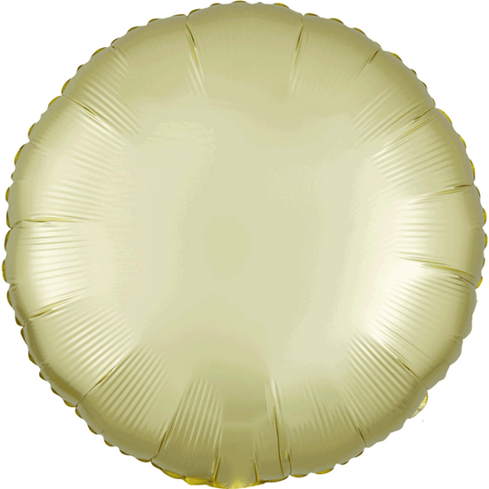 Anagram Satin Pastel Yellow Round 18" Foil Balloon