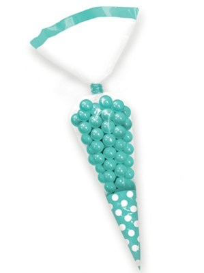 Amscan 10 Pack Cone Favour Bag Robin Egg Blue